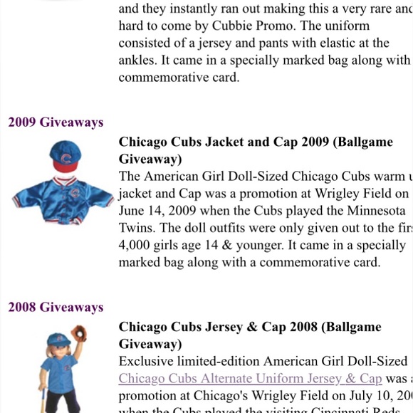 Rare American Girl 2009 Chicago Cubs silk warm up jacket - Picture 2 of 7